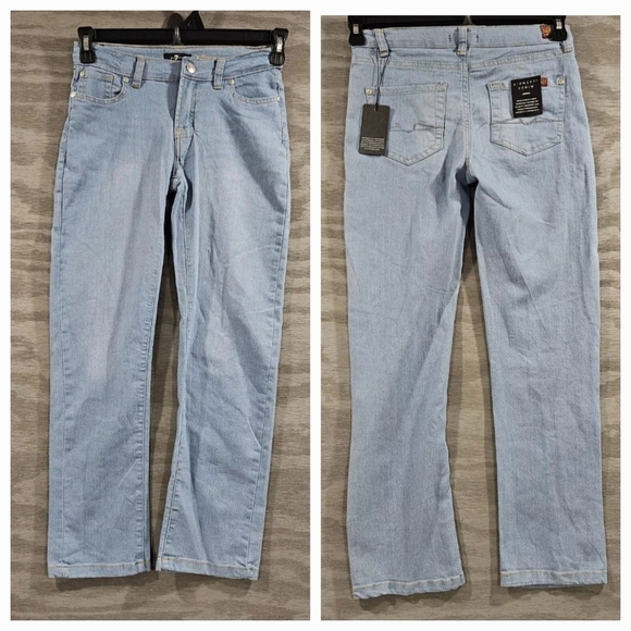 7 For All Mankind Other - 7 For All Mankind Youth 10 NWT Light Wash Slimmy Airweft Denim Adjustable Waist